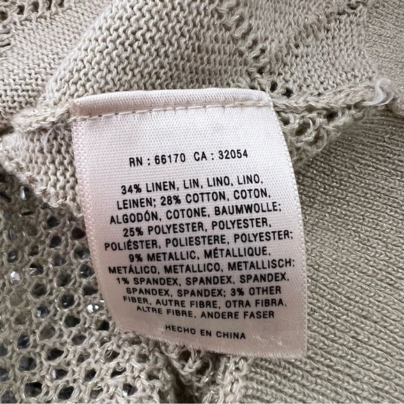 MOTH sparkly gold cardigan glitter button up crochet knitted cute  Anthropologie - Picture 9 of 12